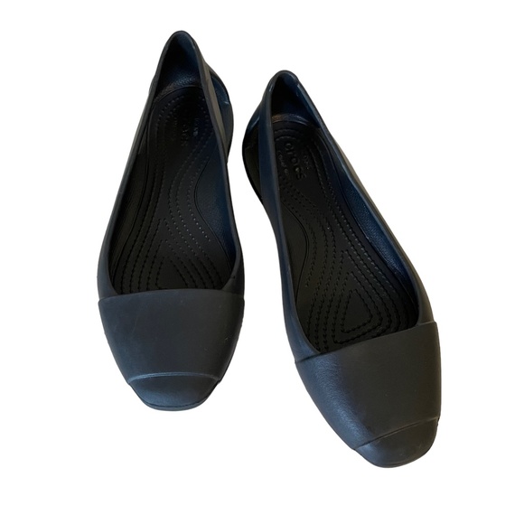 Crocs Kadee Croslite Black Slip On Ballet Flat Size‎ 7 - Picture 1 of 6